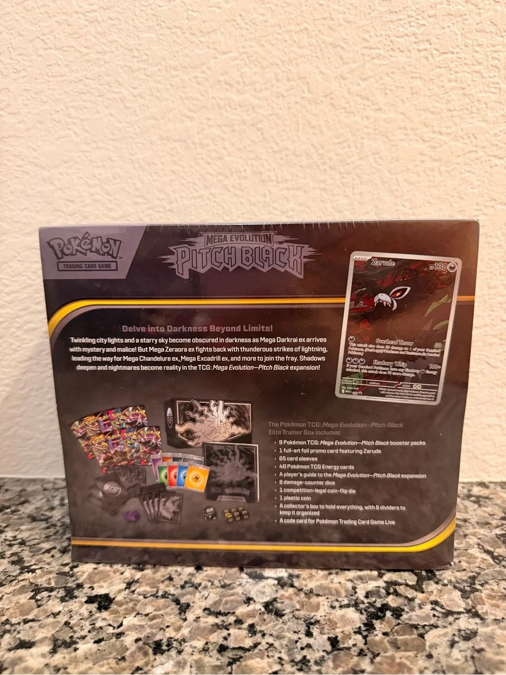 Pokemon Mega Evolutions, Elite Trainer Box - Pitch Black factory sealed new!